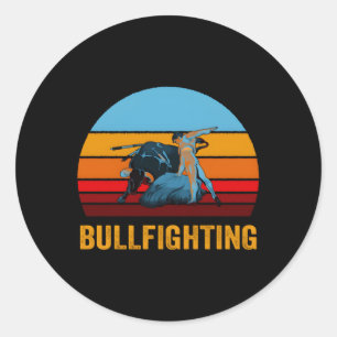 Sticker Rond Style Bullfight