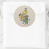 Sticker Rond Style classique Bert et Ernie (Sac)