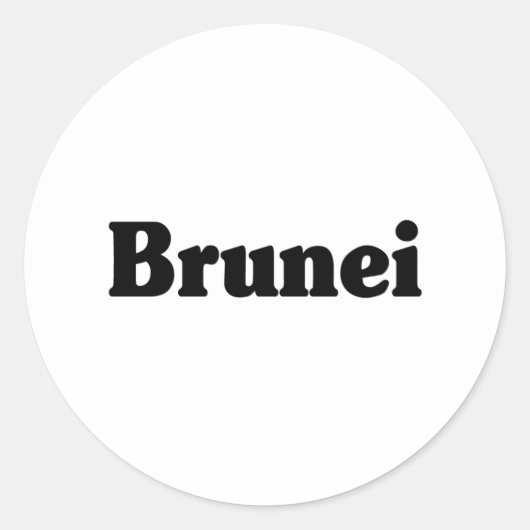 Sticker Rond Style classique Brunei (Devant)