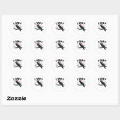 Sticker Rond Style créatif décontracté essentiel F Caw F (Feuille)