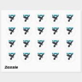 Sticker Rond Style créatif décontracté F Caw F (Feuille)