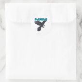 Sticker Rond Style créatif décontracté F Caw F (Sac)