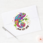 Sticker Rond Style d'aquarelle des teintures Chameleon (Enveloppe)