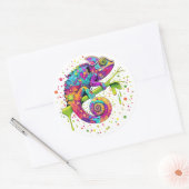 Sticker Rond Style d'aquarelle des teintures Chameleon (Enveloppe)