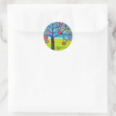 Sticker Rond style d'art populaire mexicain Arbre de vie (Sac)