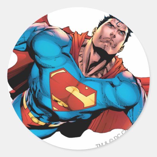 Sticker Rond Style de bande dessinée Superman (Devant)