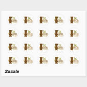 Sticker Rond Style de base Tiki Trader (Feuille)