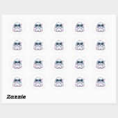 Sticker Rond Style de chien cool (Feuille)