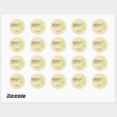 Sticker Rond Style de conception d'huile biologique personnalis (Feuille)