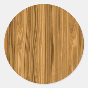Sticker Rond Style de grain élégant en bois
