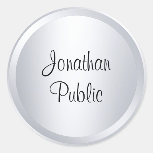 Sticker Rond Style de Modèle moderne (Devant)