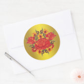 Sticker Rond Style de peinture orientale (Enveloppe)