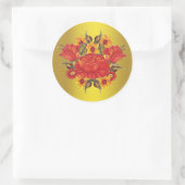 Sticker Rond Style de peinture orientale (Sac)
