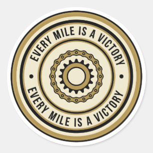 Sticker Rond Style de réussite de distance en moto