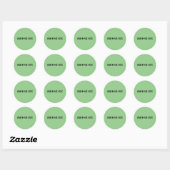Sticker Rond STYLE DE TEXTE MINIMAL orange CLASSIQUE ROND (Feuille)