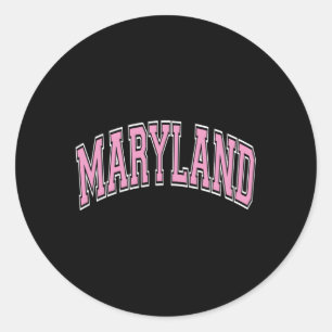 Sticker Rond Style de Varsity K du Maryland