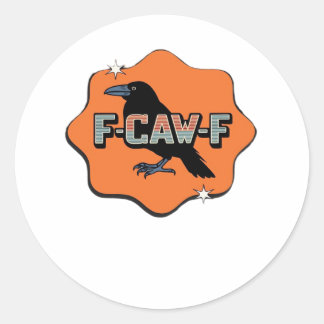 Sticker Rond Style décontracté tendance F Caw F Classique