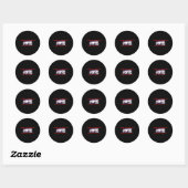Sticker Rond Style Dodge Challenger Rt Coon (Feuille)