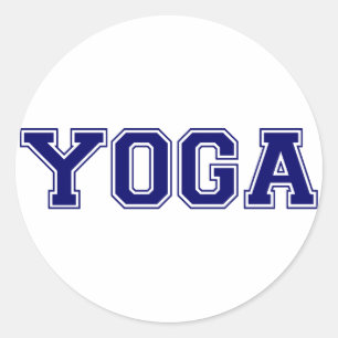 Sticker Rond Style d'université de yoga