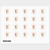 Sticker Rond Style esthétique classique F-Caw-F (Feuille)