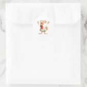 Sticker Rond Style esthétique classique F-Caw-F (Sac)