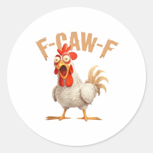 Sticker Rond Style esthétique classique F-Caw-F (Devant)