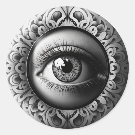 Sticker Rond Style Eye Fornasetti (Devant)