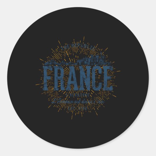 Sticker Rond Style France (Devant)