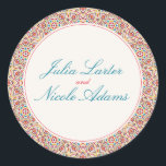 Sticker Rond Style géométrique Étincelles Mariage métallique en<br><div class="desc">Belle Invitation à célébrer des occasions spéciales et des festivals vient avec digital et E-invitation selon votre demande. Nous aimerions reproduire nos conceptions pour fabriquer plusieurs produits comme des cartes rsvp, des enveloppes étiquettes, et plus encore. La personnalisation est disponible pour l'impression sur demande à l'adresse info@shamaurcreatif@gmail.com. Vous êtes impatients...</div>