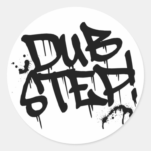 Sticker Rond Style Graffiti Dubstep (Devant)