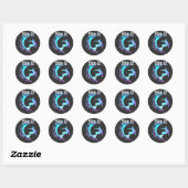 Sticker Rond Style Graffiti Surfer (Feuille)