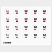 Sticker Rond Style Irak (Feuille)