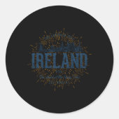 Sticker Rond Style Irlande (Devant)