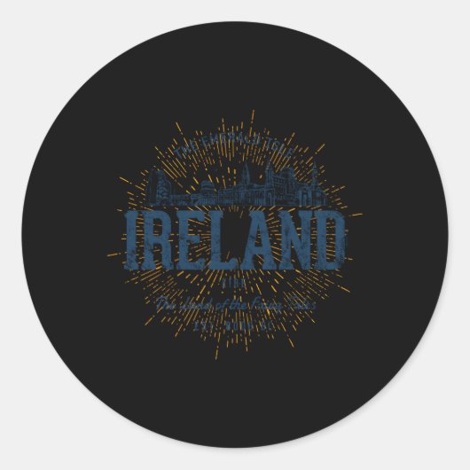 Sticker Rond Style Irlande (Devant)