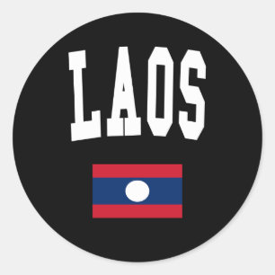 Sticker Rond Style Laos