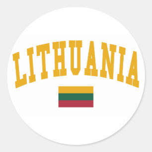 Sticker Rond Style Lituanie