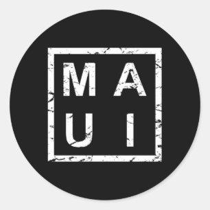Sticker Rond Style Maui
