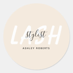 Sticker Rond Style moderne violet beige