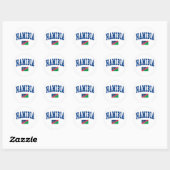 Sticker Rond Style Namibie (Feuille)