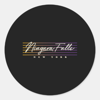Sticker Rond Style Niagara Falls