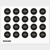 Sticker Rond Style Nouvelle-Zélande (Feuille)