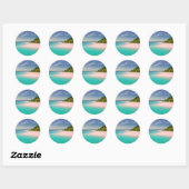 Sticker Rond style plage (Feuille)