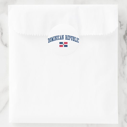 Sticker Rond Style République Dominicaine (Sac)