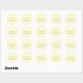 Sticker Rond Style Rétro Élégant Simple Tons de Crème (Feuille)