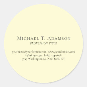 Sticker Rond Style Rétro Élégant Simple Tons de Crème