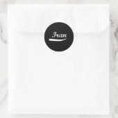 Sticker Rond Style révolution iranienne (Sac)