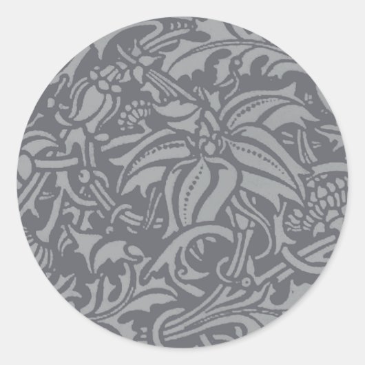 Sticker Rond Style Scottish Thistle Knot William Morris (Devant)
