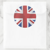 Sticker Rond Style soie Union Jack British Flag (Sac)