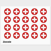 Sticker Rond Style SWISS (Feuille)