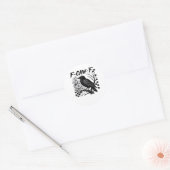 Sticker Rond Style tendance drôle essentiel F Caw F (Enveloppe)